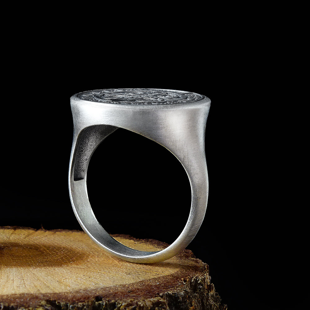 Inveniam Viam Stoic Ring | 925 Sterling Silver Latin Inscription ...