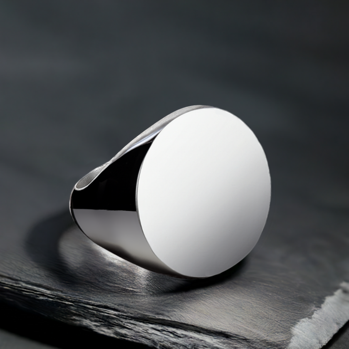 polished blank ring solid silver