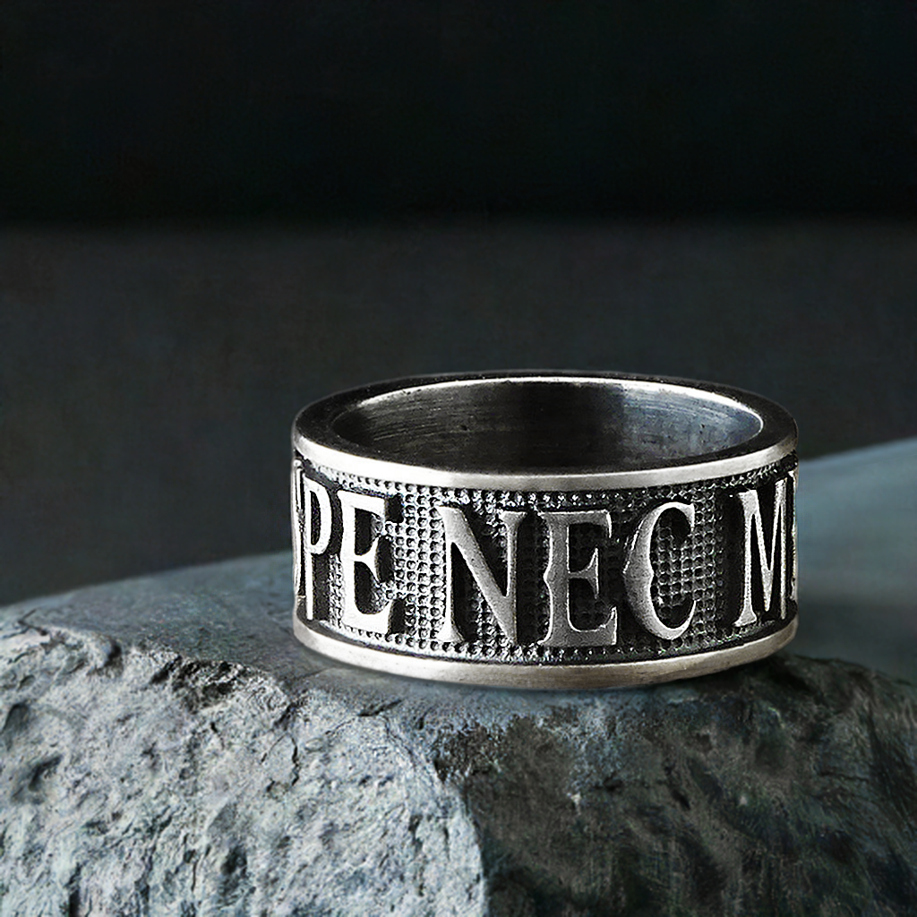 Nec Spe Nec Metu Silver Ring | Neither Hope Nor Fear Latin Motto 925 ...