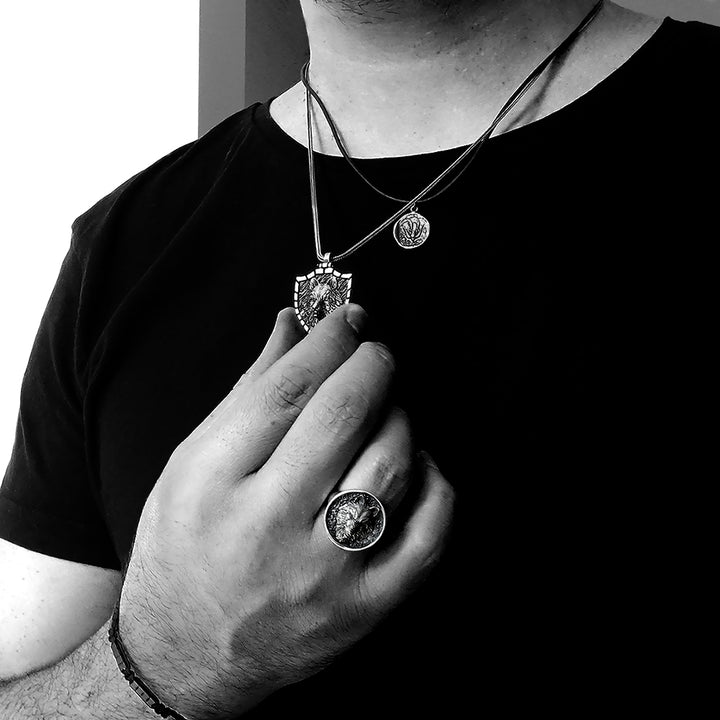 Men's Wolf Signet Ring | Wolf Signet Ring | Memento Mori