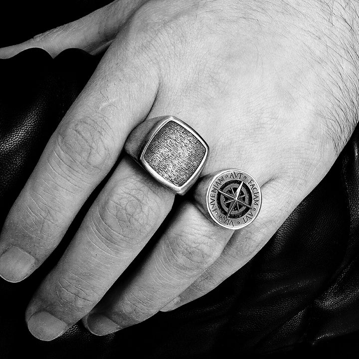 Men's Vintage Motivational Ring | Motivational Ring | Memento Mori